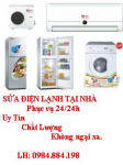 Chuyên sửa: ĐIỀU HÒA – TỦ LẠNH – MÁY GIẶT – LÒ VI SÓNG – BÌNH NÓNG LẠNH
