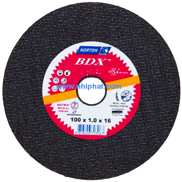 Đá cắt siêu mỏng Norton BDX - Thái Lan