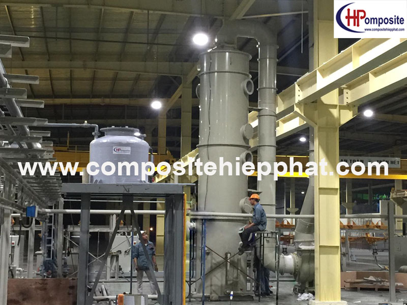 Tháp xử lý khí bằng nhựa PP