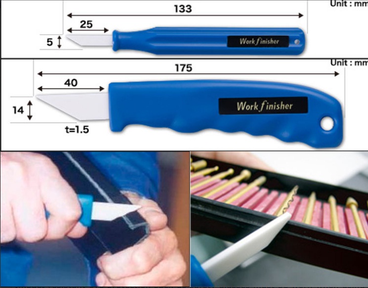 Dao gốm làm đẹp sản phẩm nhôm, nhựa, sừng WF-1540 Argo File - Nhật Bản