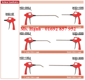 Súng khí sắt vòi thẳng Kumkang KSD-200S