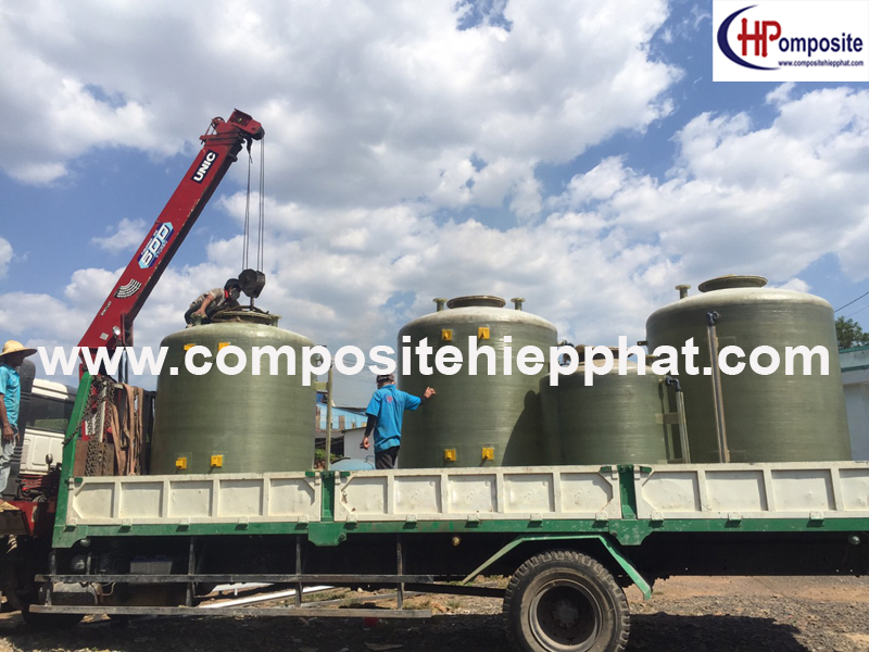 Bồn composite FRP chứa hóa chất NaOH