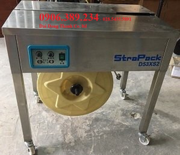 Máy đai niềng thùng Strapack D53XS2 thân inox chống gỉ sét
