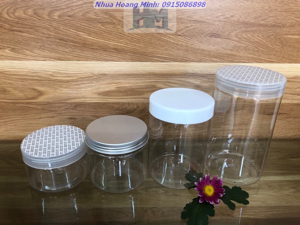 Hũ nhựa PET nắp nhôm, nắp nhựa chất lượng cao