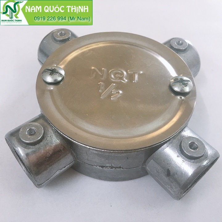 Hộp nối ren 4 ngã – Phụ kiện ống thép luồn dây điện IMC