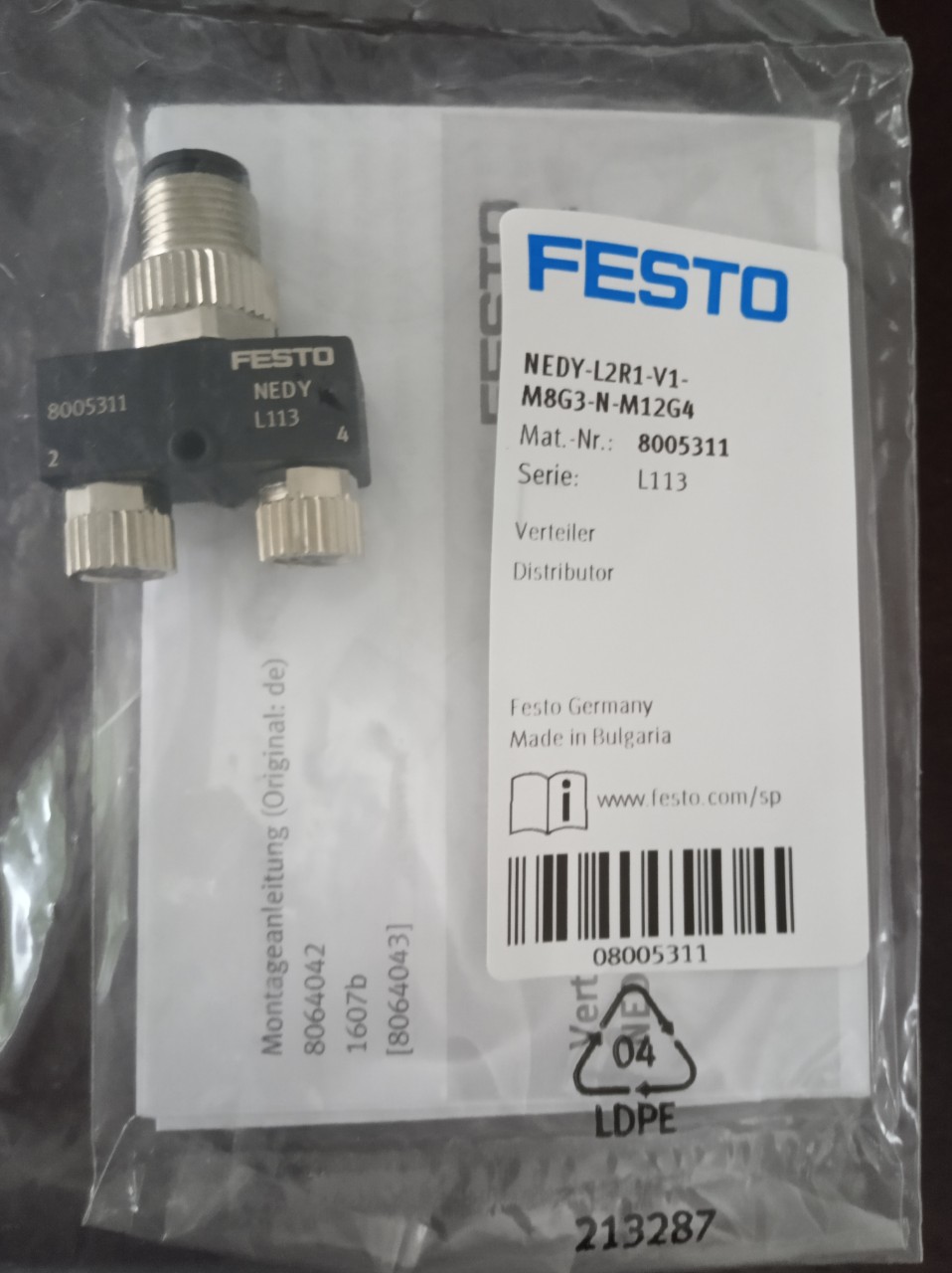 Cảm biến FESTO NEDY-L2R1-V1-M8G3-N-M12G4
