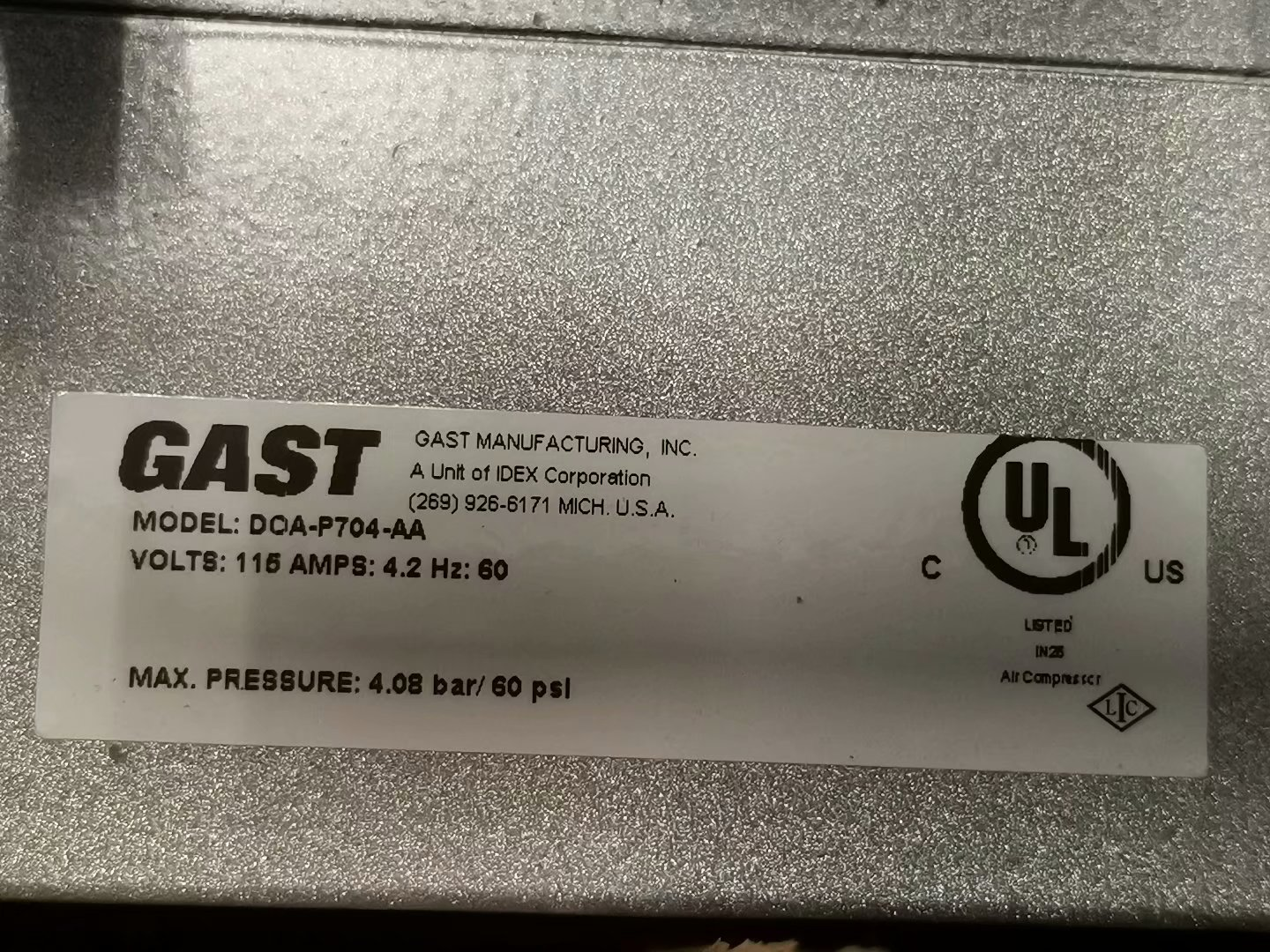 GAST DOA-P704-AA