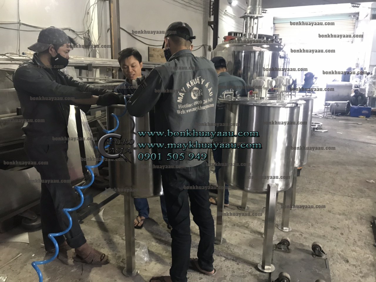 BỒN KHUẤY PHA SƠN CHỐNG LẮNG 100 lít