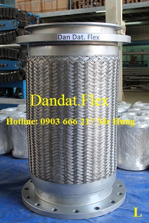 Khớp nối mềm inox nối bích (1 đầu cố định 1 đầu xoay)