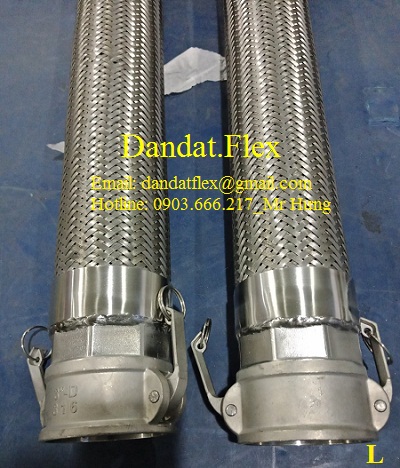 Khớp nối mềm inox nối đầu AD