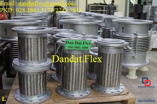 Ống chống rung inox nối bích, khớp nối chống rung inox