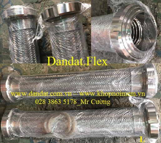 Ống mềm vi sinh - Khớp nối mềm vi sinh (đầu rắc co 304, ống 316)