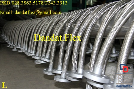 Ống nhúng inox 304, khớp nối chống rung, ống chống rung mặt bích, khớp nối mềm chống rung mặt bích