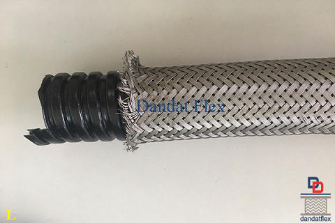 Ống ruột gà lõi thép bọc nhựa bọc lưới, ống ruột gà inox 304