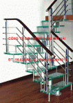Trụ inox kiếng,Trụ, cầu thang kiếng (inox mờ HL