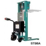 Xe nâng điện đứng lái loại tự động, xe nâng bán tự động SES, xe nâng cao điện Bishamon Nhật