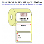 Giấy in mã vạch 60mmx40mm