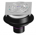 Phễu thu nước sàn Gang+Inox Mặt Vuông (D1)