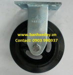Bánh xe Cao su Lõi Gang Càng Thép A Caster, banh xe day, banh xe cao su