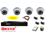 Trọn bộ camera Questek QTX-4161AHD đầu ghi 4CH