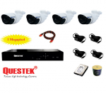 Trọn bộ camera Questek QN-2121AHD + DVR 4CH