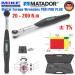 Cờ lê lực điện tử - Dải đo 20 - 200 N.m - 1/2 inch - PRO PLUS