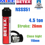 Kích thuỷ lực một chiều loại tiêu chuẩn Bega NSSS51, hồi về bằng lò xo - tải trọng 4,5 tấn