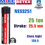 Kích thủy lực một chiều loại tiêu chuẩn Bega NSSS251, hồi về bằng lò xo - Tải trọng 25 tấn