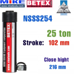 Kích thủy lực một chiều loại tiêu chuần Bega NSSS254, hồi về bằng lò xo - Tải trọng 25 tấn