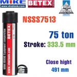 Kích thủy lực một chiều loại tiêu chuẩn Bega NSSS7513, hồi về bằng lò xo - Tải trọng 75 tấn