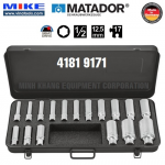 Bộ tuýp hệ mét 17 món loại dài 12 points 12.5mm - đầu vuông 1/2