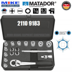 Bộ tuýp hệ inch 18 món - 6 points ECO 6.3 - đầu vuông 1/4 inch
