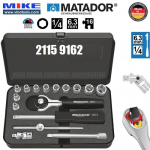 Bộ tuýp hệ mét 16 món - 6 points Classic 6.3 - đầu vuông 1/4 inch