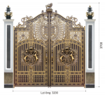 Cổng đúc hợp kim nhôm giá rẻ