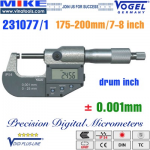 Panme điện tử 175-200 mm, IP54, drum inch