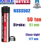 Kích thủy lực một chiều loại tiêu chuẩn Bega NSSS502, hồi về bằng lò xo - Tải trọng 50 tấn