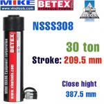 Kích thủy lực một chiều loại tiêu chuẩn Bega NSSS308, hồi về bằng lò xo - Tải trọng 30 tấn