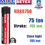 Kích thủy lực một chiều loại tiêu chuần Bega NSSS756, hồi về bằng lò xo - Tải trọng 75 tấn