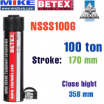 Kích thủy lực một chiều loại tiêu chuẩn Bega NSSS1006, hồi về bằng lò xo - Tải trọng 100 tấn