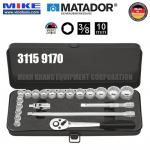Bộ tuýp hệ inch 17 món – 6 points 10mm