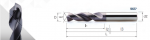 Mũi khoan xoắn góc mũi điểm 140 - độ cứng 52 HRC