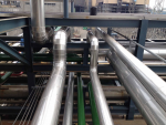 Thi công đường ống nóng Rockwool Wire mesh