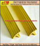 Nẹp đồng thau T15mm gân, màu vàng bóng