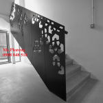 Cầu thang cắt CNC sang trọng cho nhà ở, biệt thự
