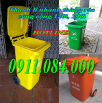 Thùng rác 120 lít thùng rác y tế có hai bánh xe