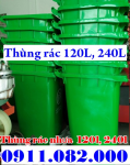 Bán rẻ thùng rác 120l, 240l nhựa HDPE, nắp kín, 2 bánh xe giá siêu rẻ- 0911082000