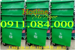 Bán thùng rác 660 lít – xe gom rác 660 lít giá rẻ nhất 0911.084.000