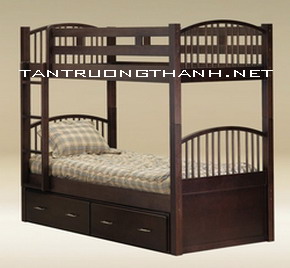 Giường Tầng Gỗ Kết hợp ngăn kéo