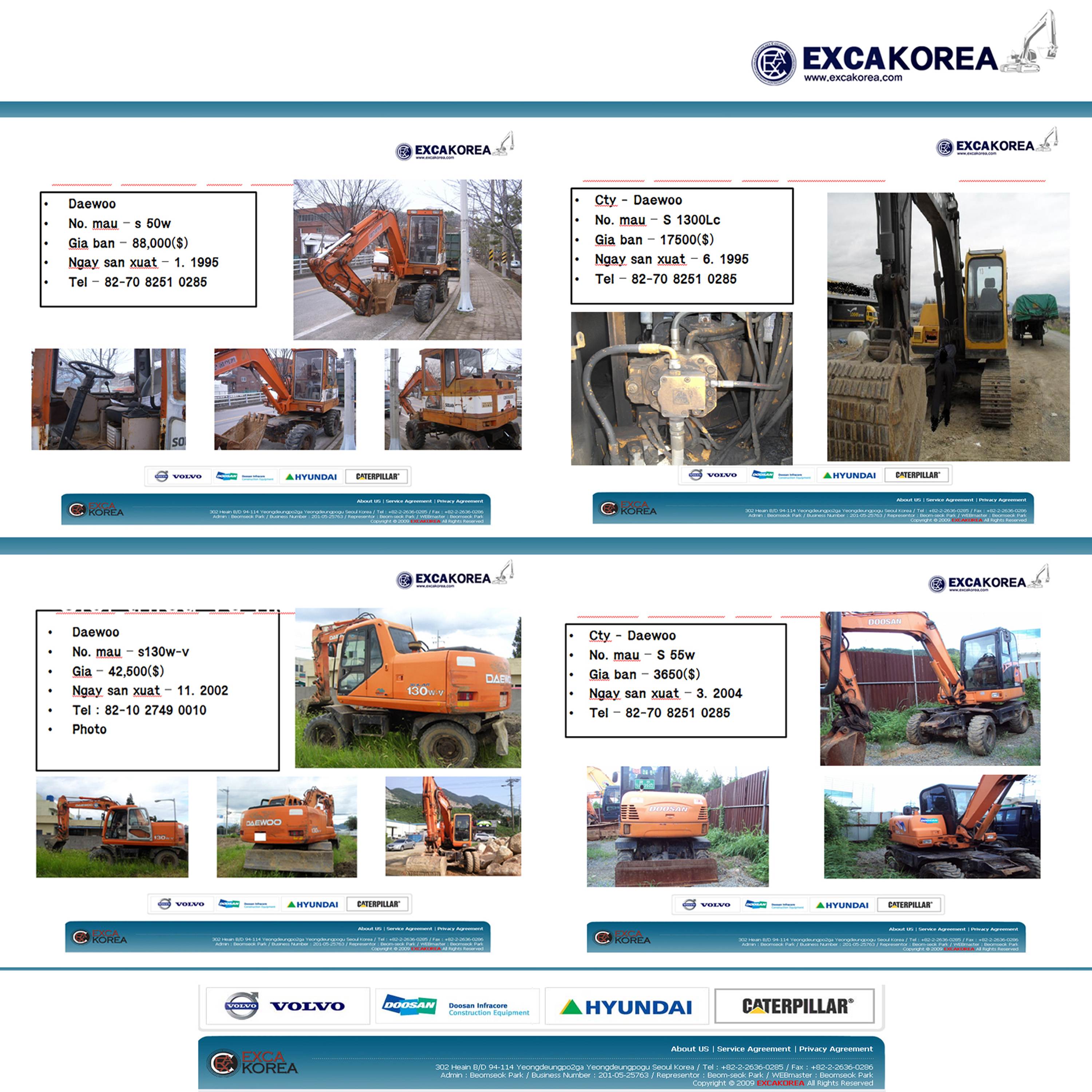 ban xe xuc (S 55w, s 50w, s 1300LC, s130w-v) ngoia ra cac loai san pham con co