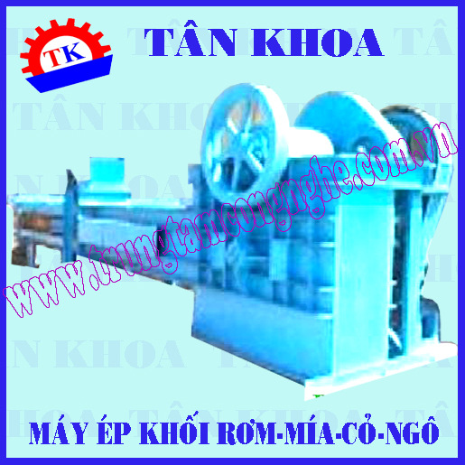 Máy ép khối bã mía, rơm , rạ..